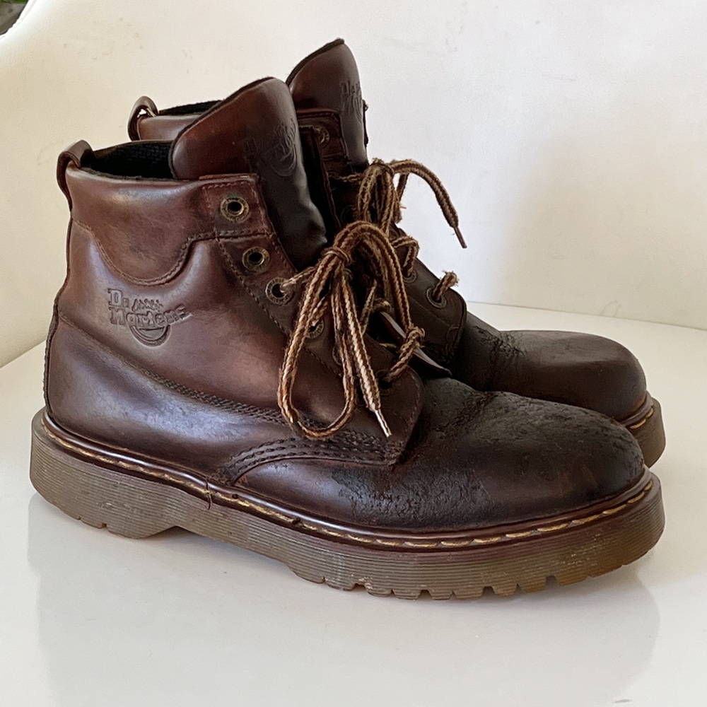 Dr Martens Vintage Brown Leather 8283 Men’s Hiking Boots Made In England - Picture 2 of 16